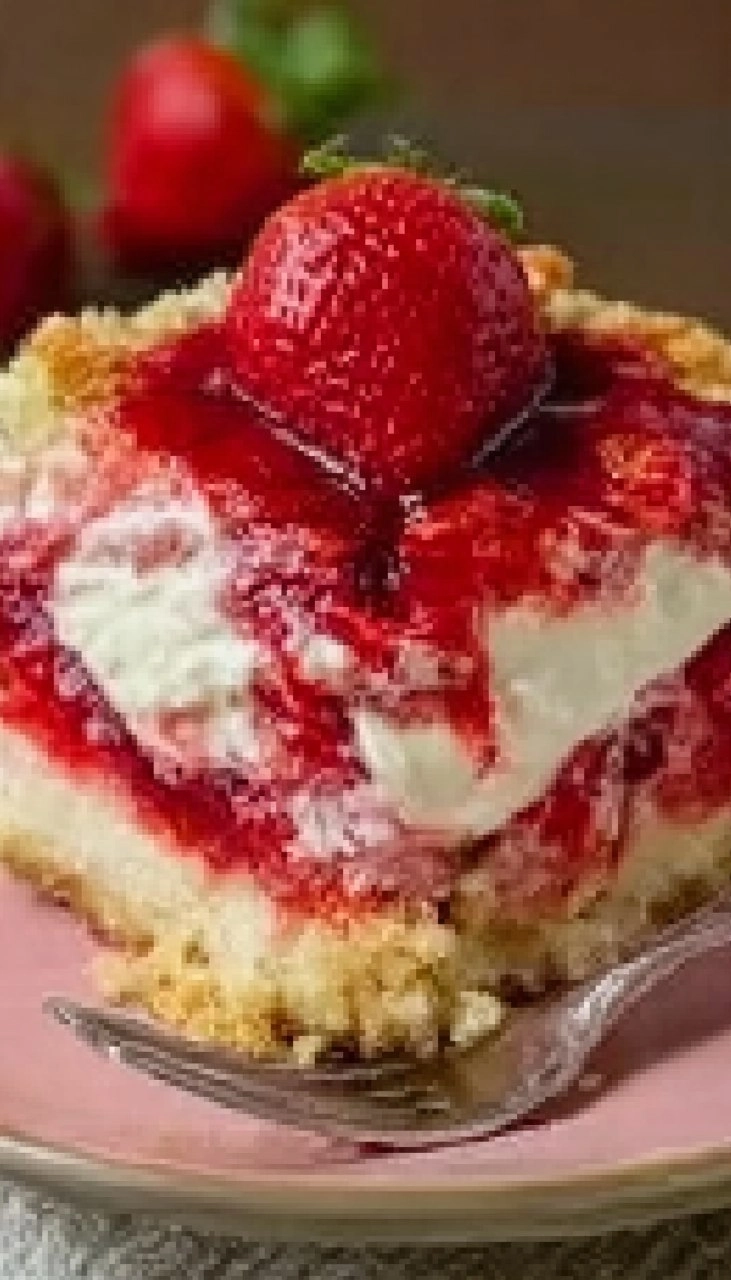 Strawberry Cheesecake Dump Cake