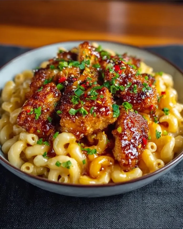 Sweet-And-Spicy-Honey-Pepper-Chicken-With-Mac-And-Cheese-Recipe