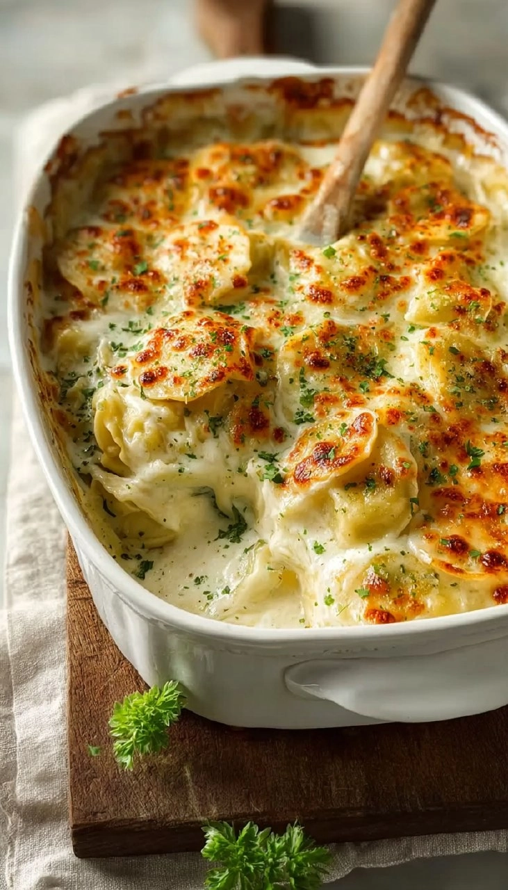 Alfredo Ravioli Casserole