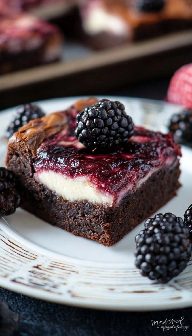 Blackberry Cheesecake Brownies