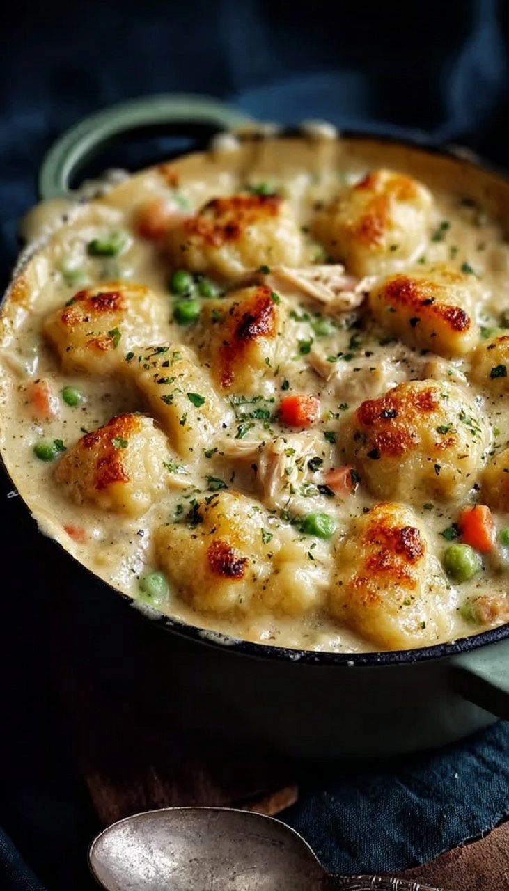 Cozy One Pot Gnocchi Chicken Pot Pie