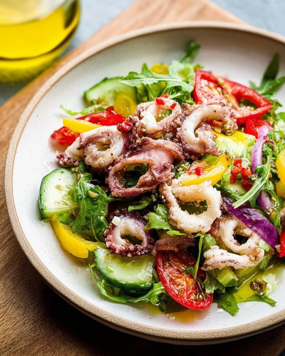 Garden Salad With Calamari