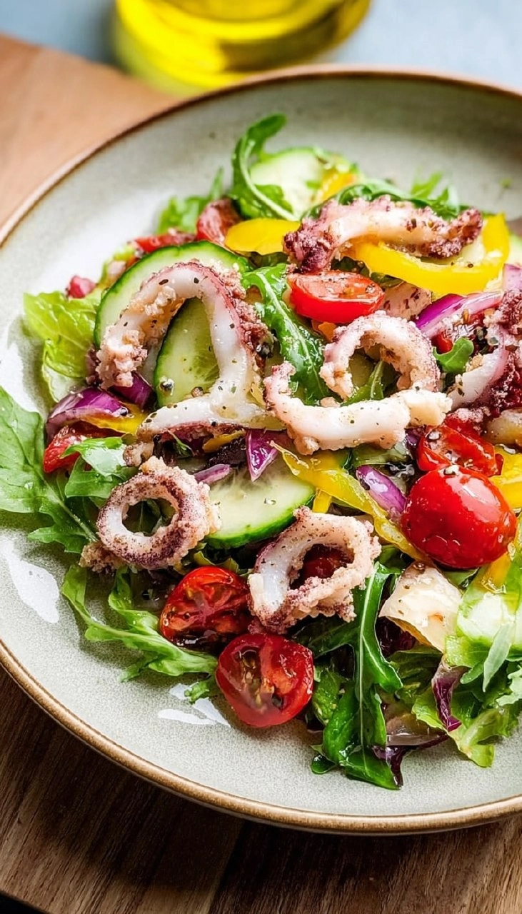Garden Salad With Calamari