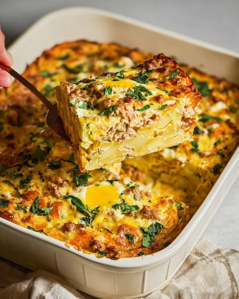 Hearty-Turkey-Sausage-Potato-Egg-Bake-Recipe