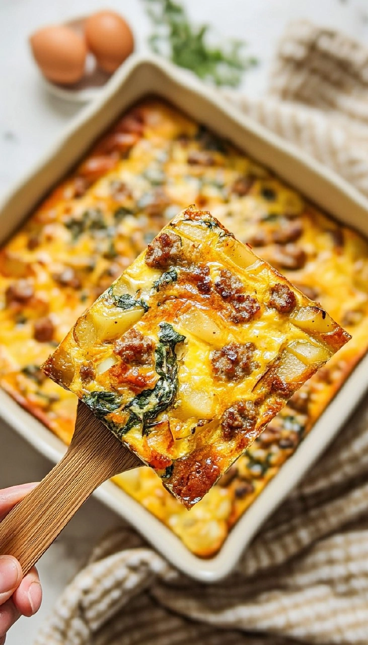 Hearty Turkey Sausage Potato Egg Bake