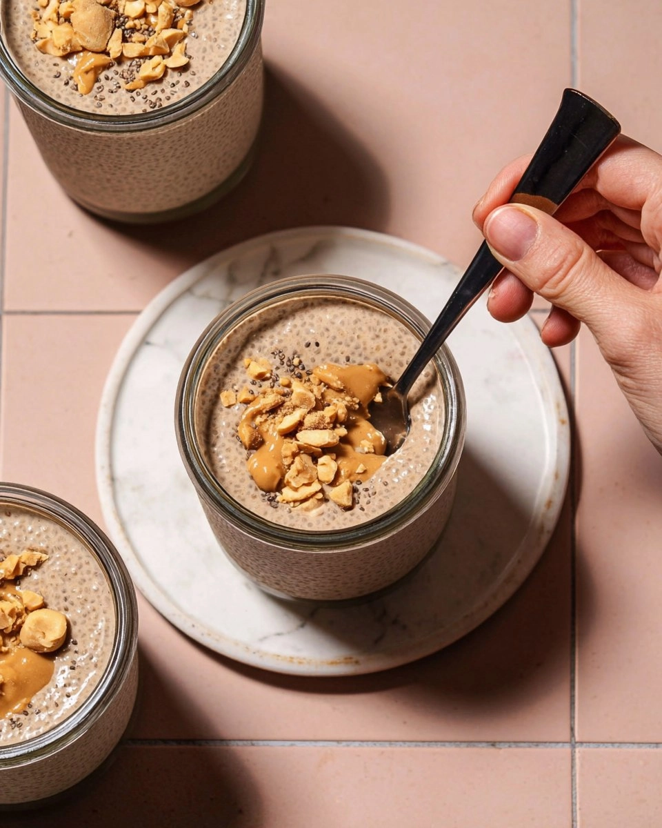 High Protein Blended Chia Pudding With Peanut Butter