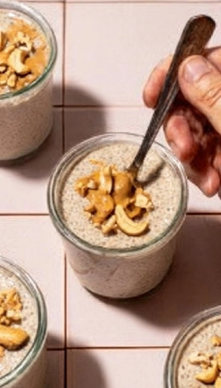 High Protein Blended Chia Pudding With Peanut Butter