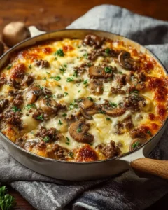 Mushroom-Ground-Beef-Bake-Recipe