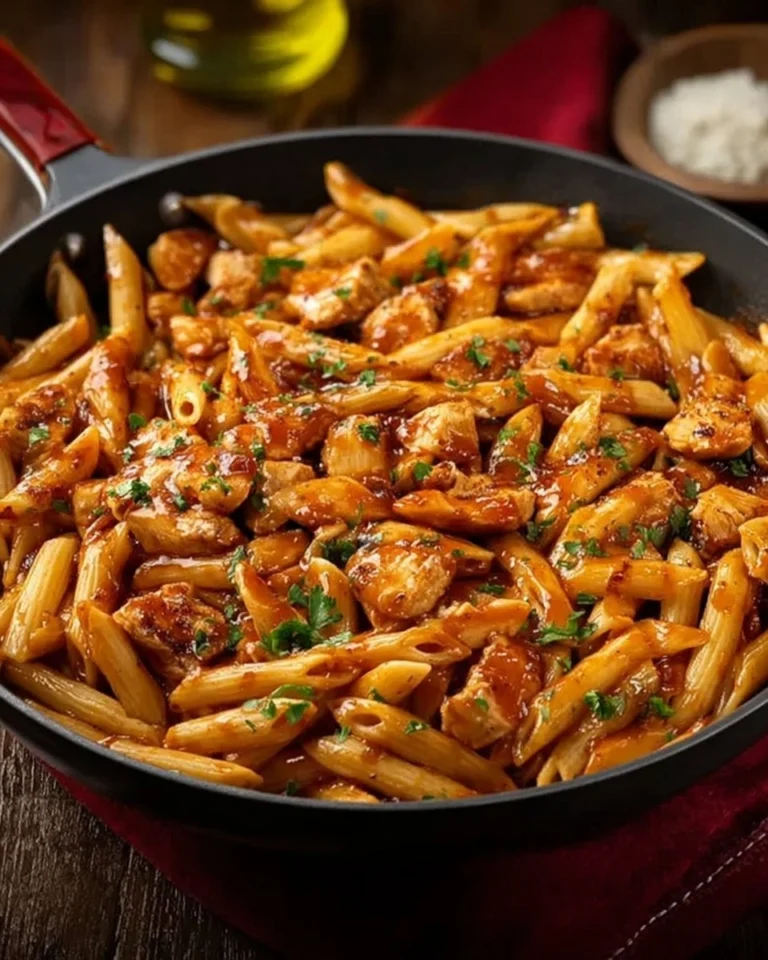 One-Pan-Tangy-Honey-Bbq-Chicken-Penne-Recipe