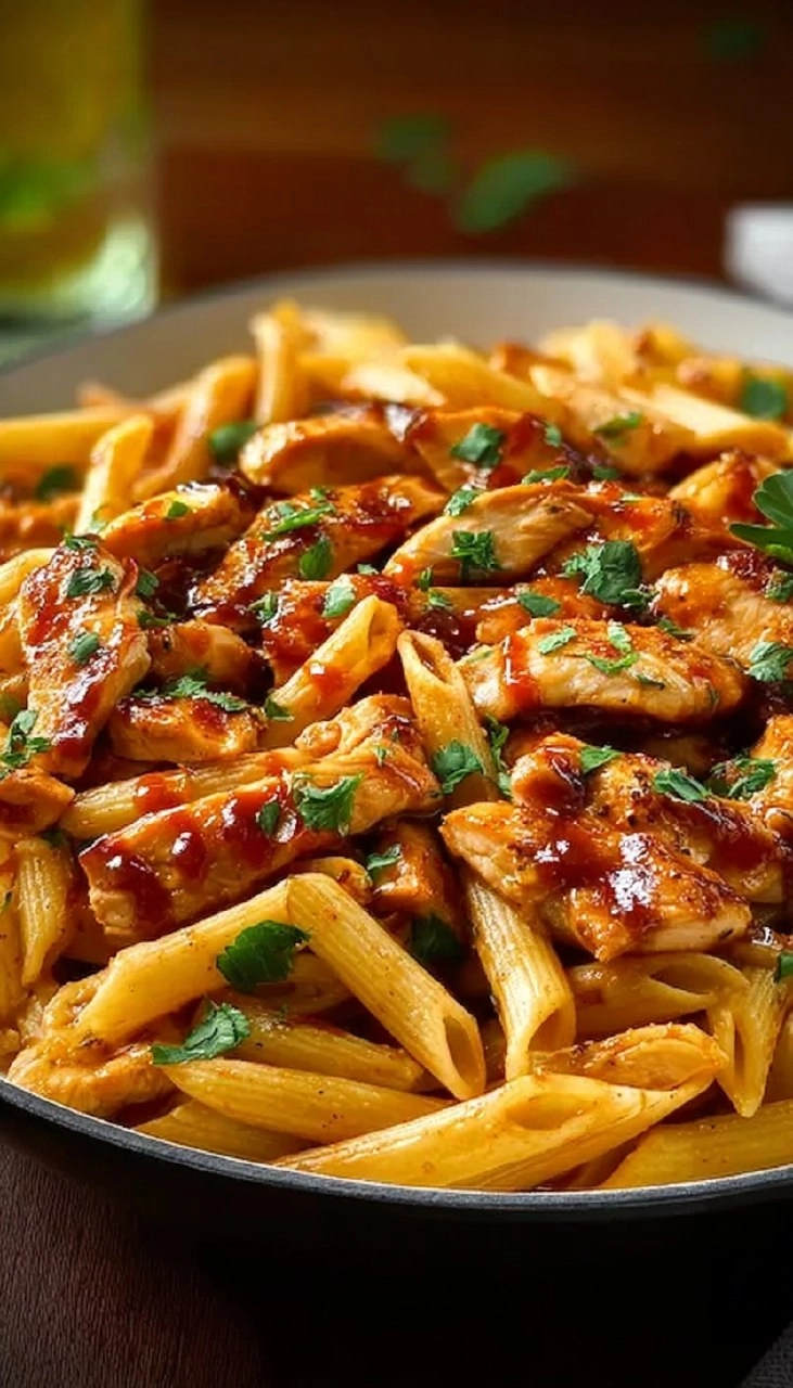 One-Pan Tangy Honey Bbq Chicken Penne