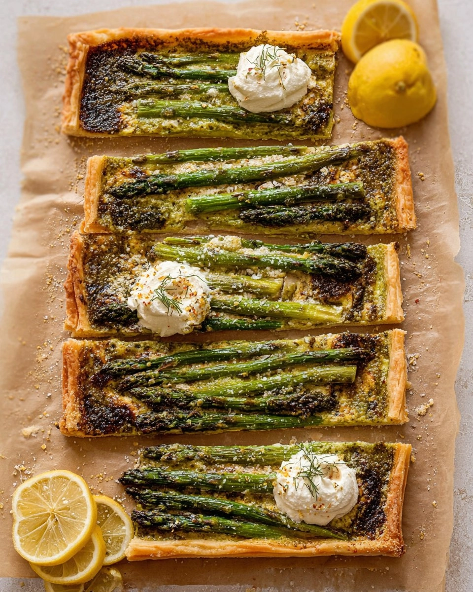 Pesto Asparagus Tart With Lemon Ricotta