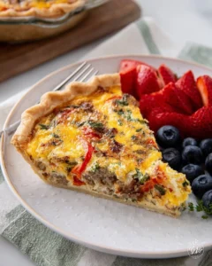 Roasted-Red-Pepper-and-Sausage-Quiche-Recipe