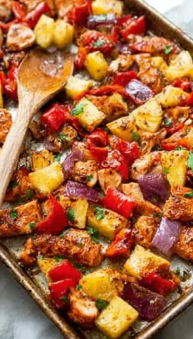Sheet Pan Hawaiian Chicken 7 Sheet Pan Hawaiian Chicken