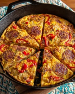 Spicy-Smoked-Sausage-and-Potato-Frittata-Recipe
