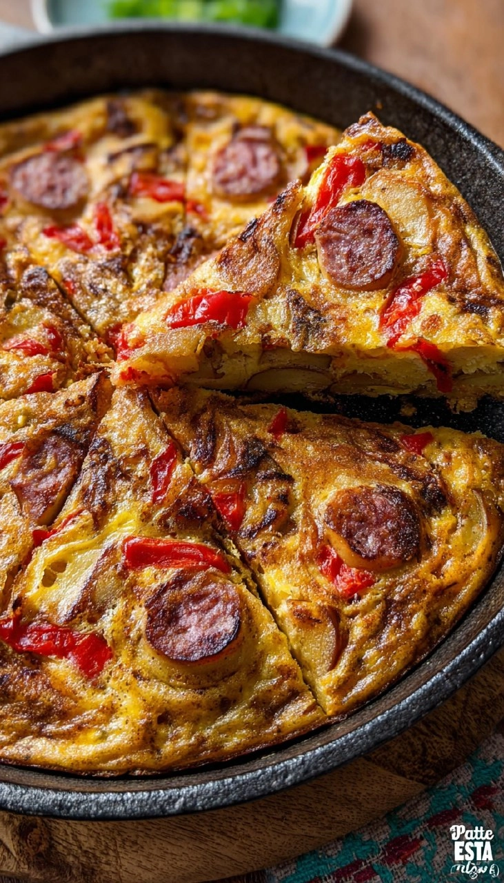 Spicy Smoked Sausage And Potato Frittata