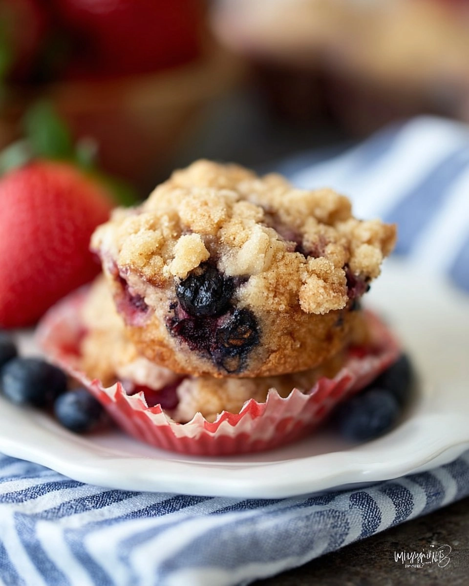 Triple Berry Muffins 6 Triple Berry Muffins