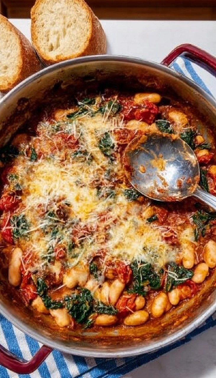Vegan Pizza Beans Skillet With Kale 7 Vegan Pizza Beans Skillet With Kale