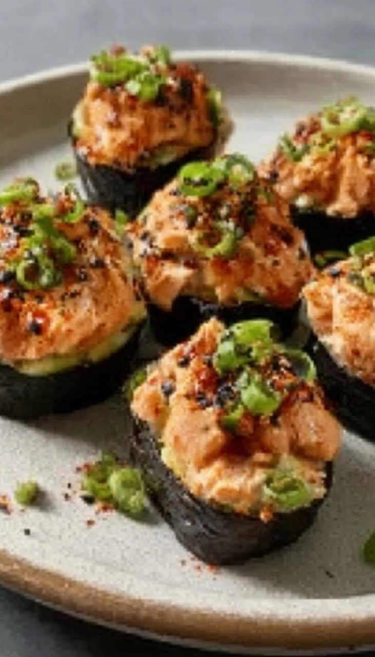 Baked Chipotle Salmon Sushi Cups 7 Baked Chipotle Salmon Sushi Cups