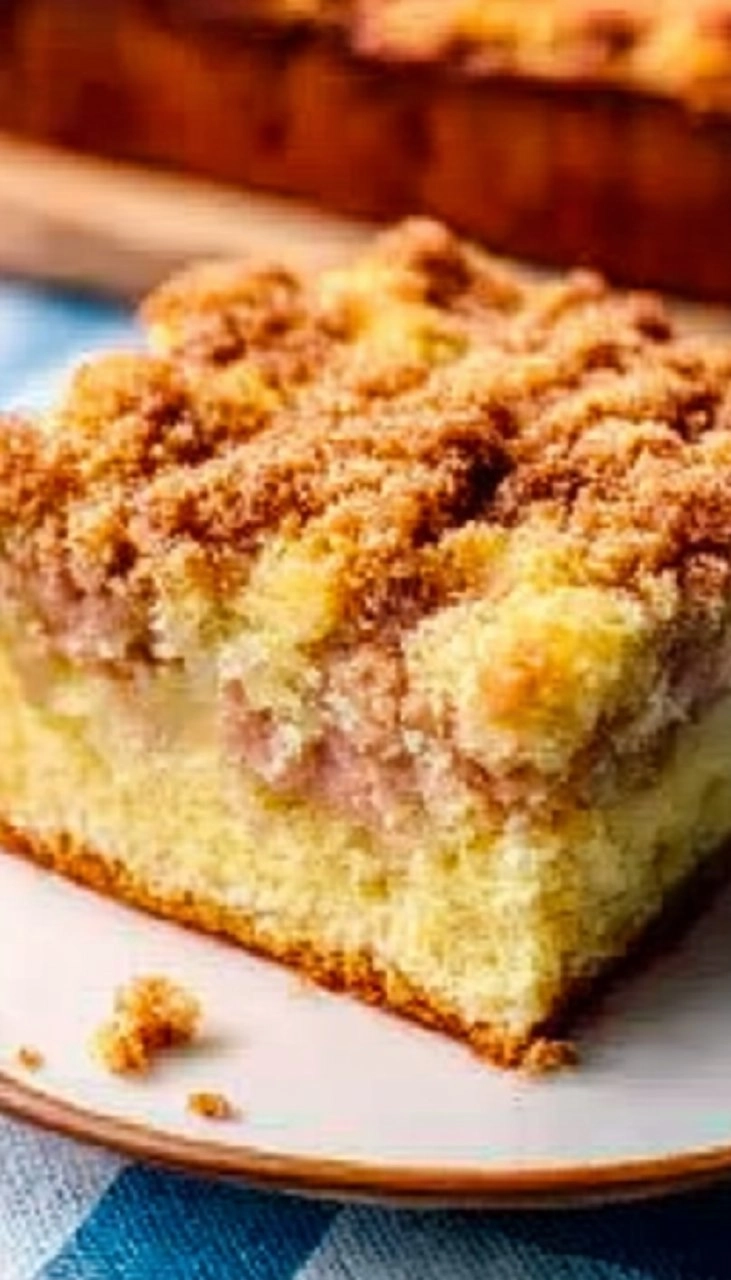 Brown Sugar Topped Rhubarb Cake