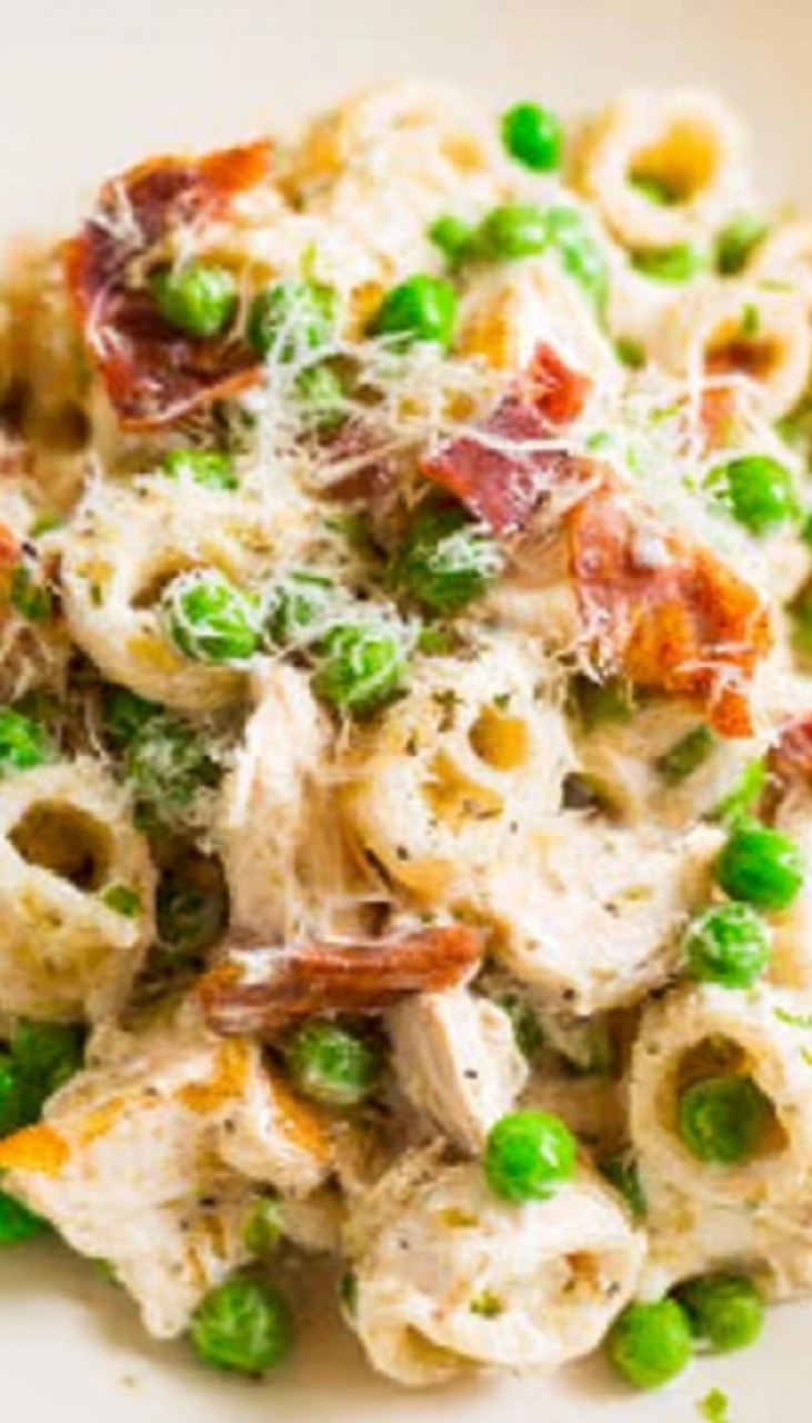 Chicken Pasta With Bacon And Peas 7 Chicken Pasta With Bacon And Peas