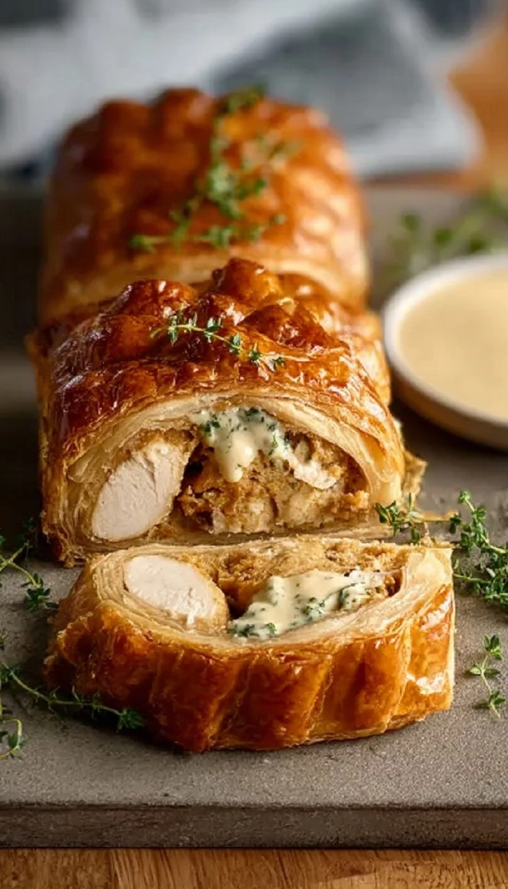 Chicken Wellington With Dijon Cream Sauce 7 Chicken Wellington With Dijon Cream Sauce