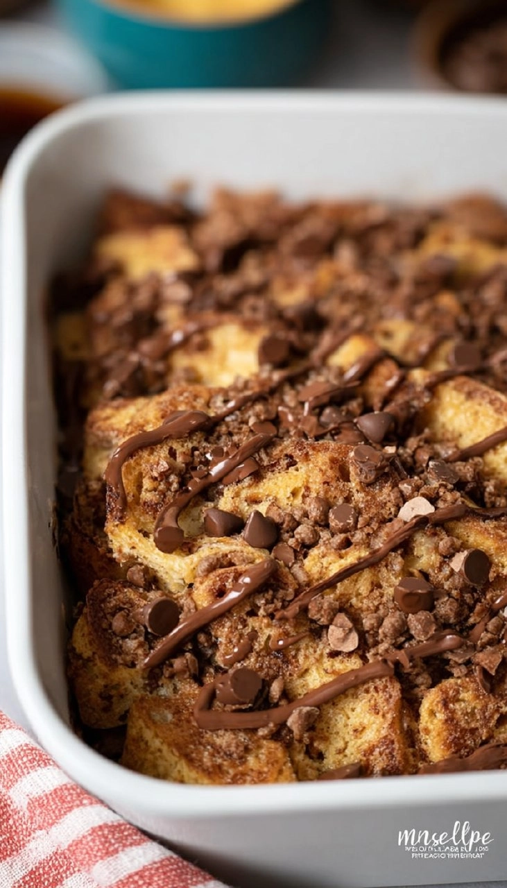 Chocolate Chip Pancake Casserole