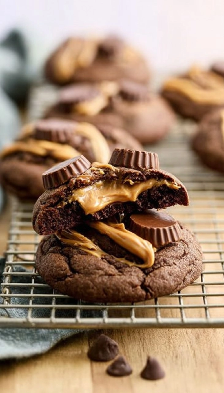 Chocolate Peanut Butter Cup Cookies