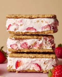 Cinnamon-Oatmeal-Strawberry-Ice-Cream-Sandwiches-Recipe