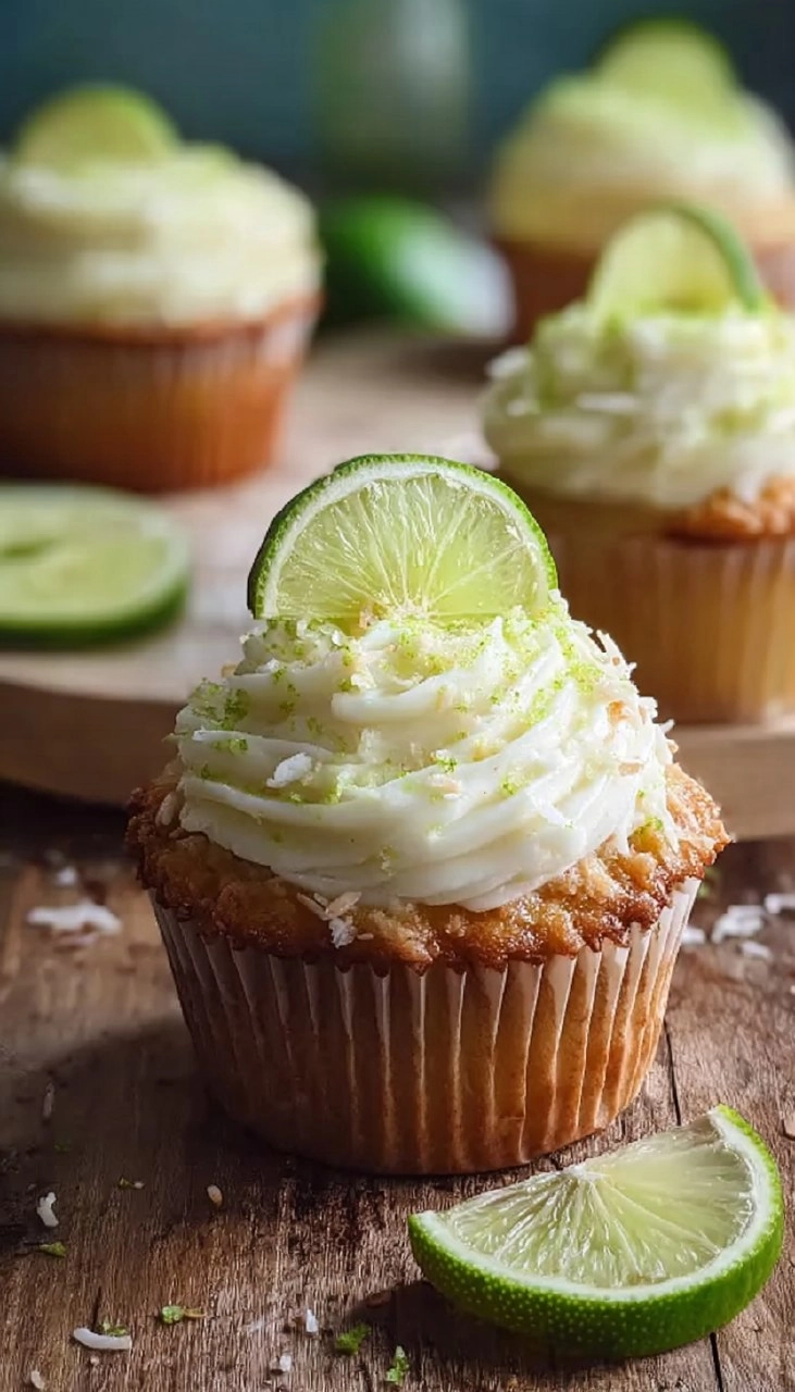 Coconut Cupcakes With Lime Buttercream