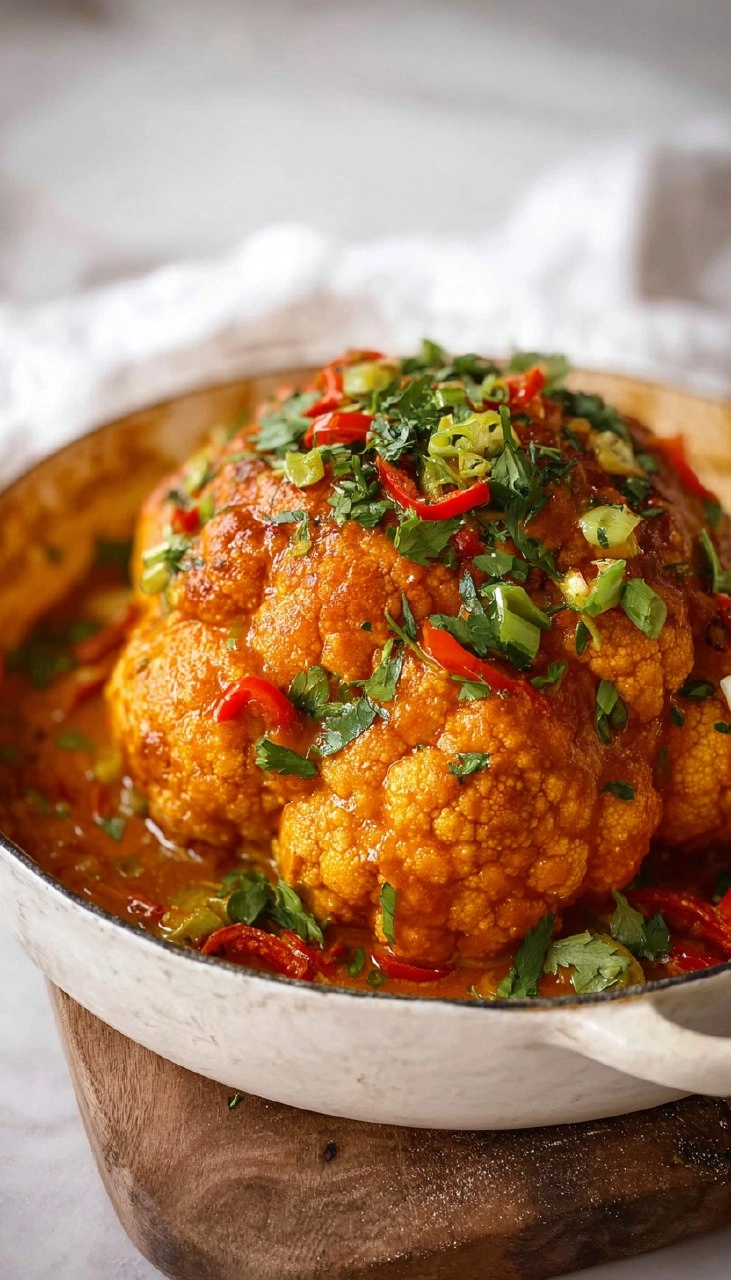Coconut Curry Whole Roasted Cauliflower 7 Coconut Curry Whole Roasted Cauliflower