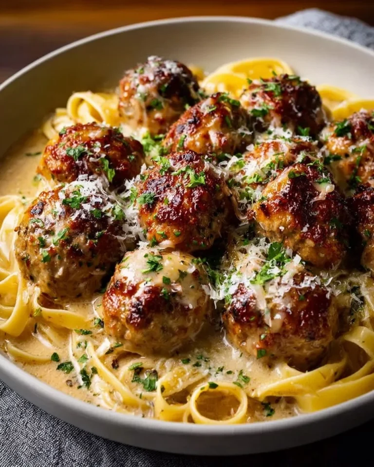 Garlic-Butter-Meatballs-With-Parmesan-Linguine-Recipe