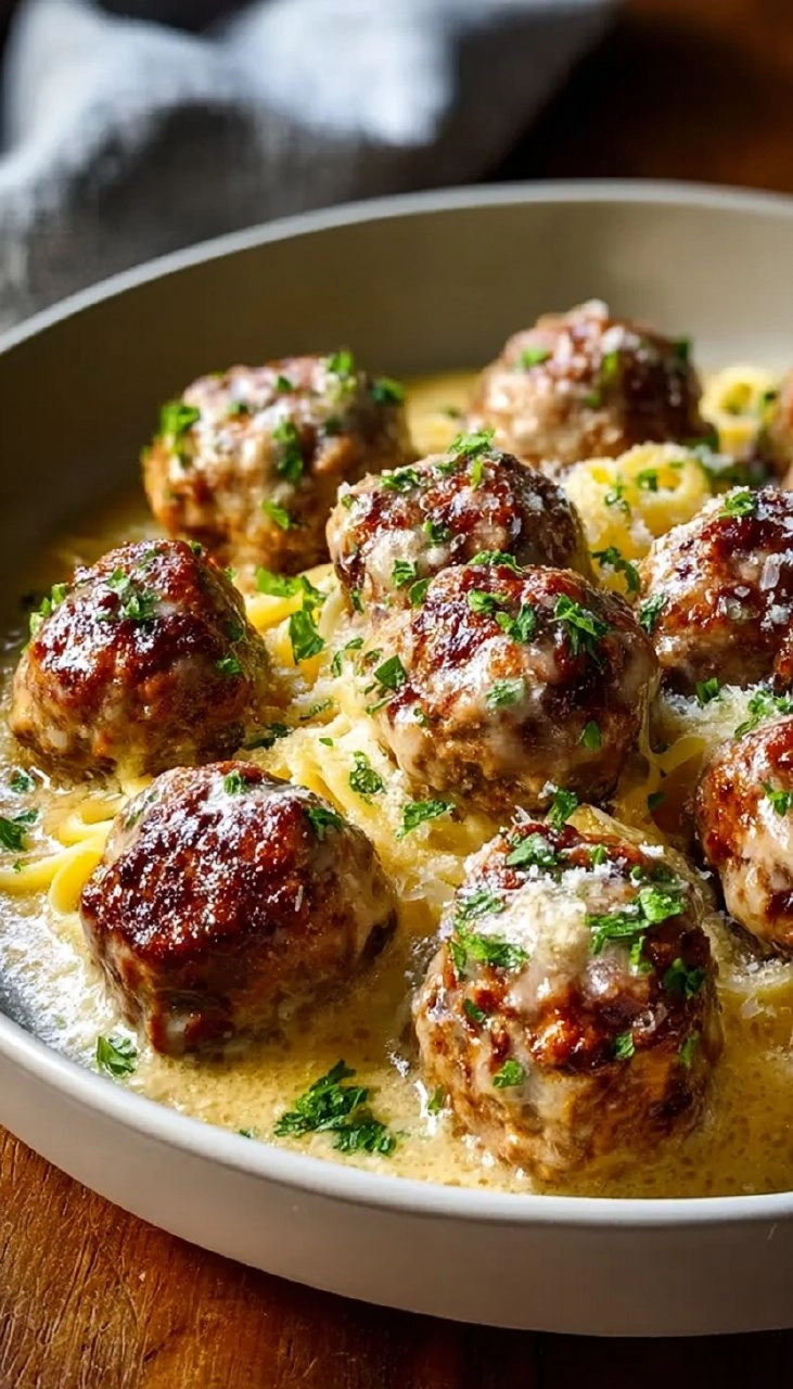 Garlic Butter Meatballs With Parmesan Linguine 7 Garlic Butter Meatballs With Parmesan Linguine