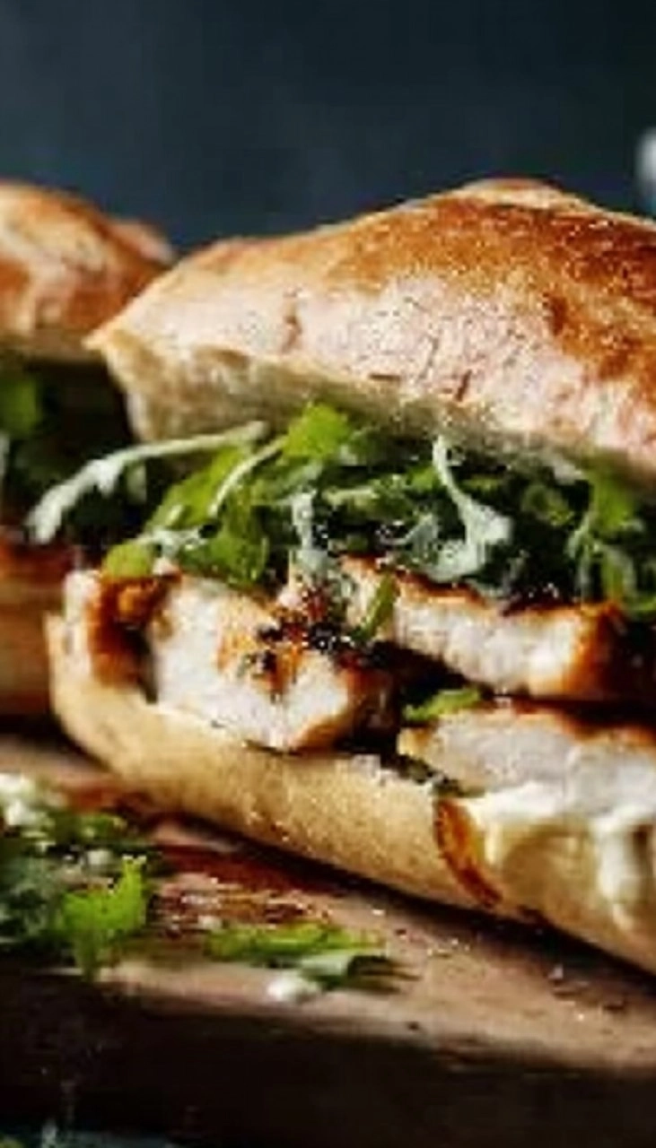 Garlic Scallion Rotisserie Chicken Sandwiches 7 Garlic Scallion Rotisserie Chicken Sandwiches