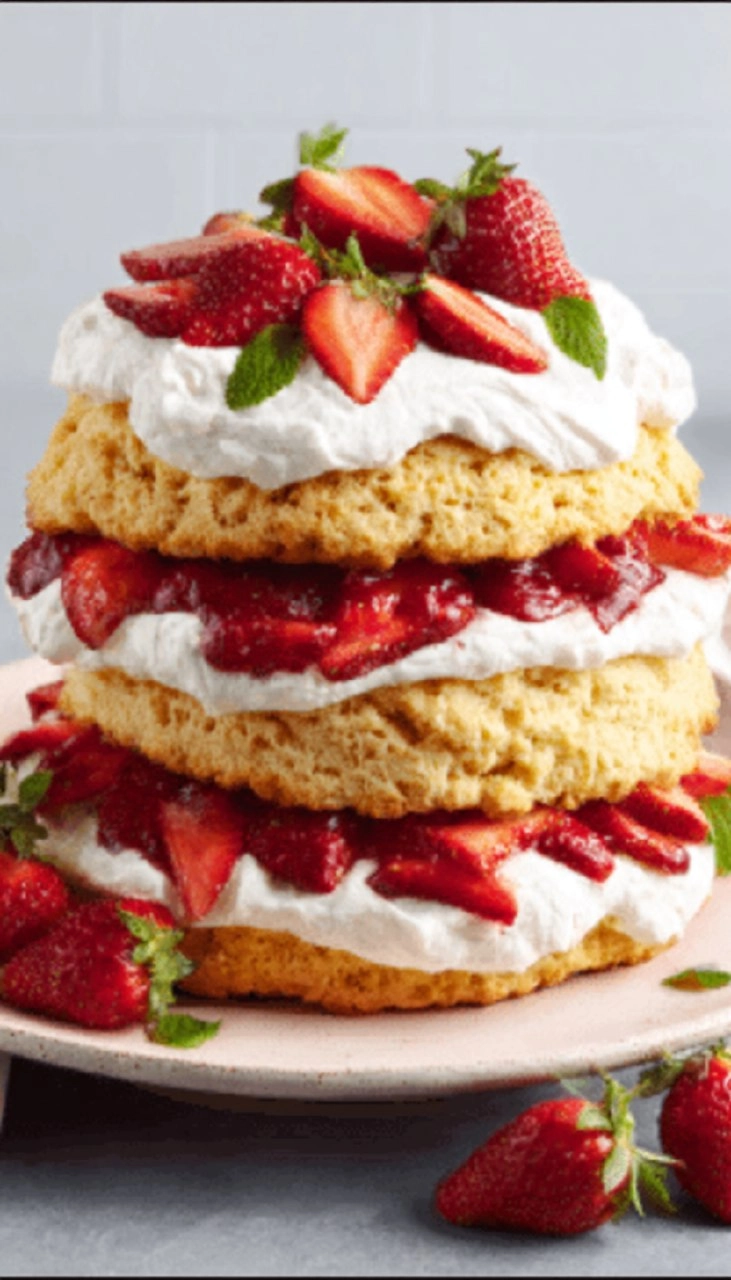 Giant Strawberry Shortcake Biscuits