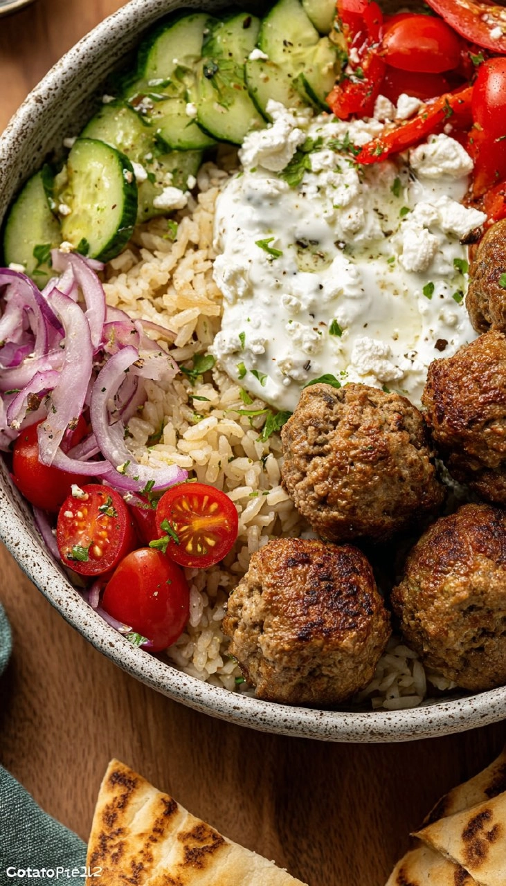Greek Turkey Meatball Bowls 7 Greek Turkey Meatball Bowls