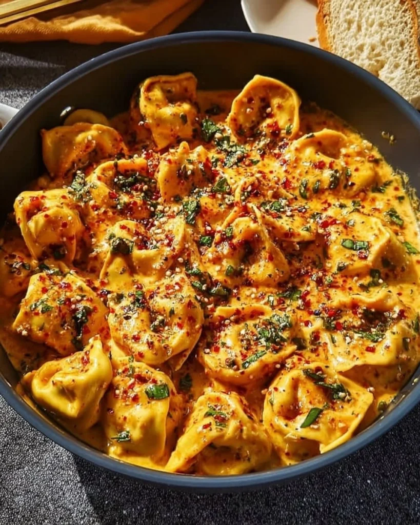Spicy-Garlic-Butter-Chicken-Tortellini-Recipe