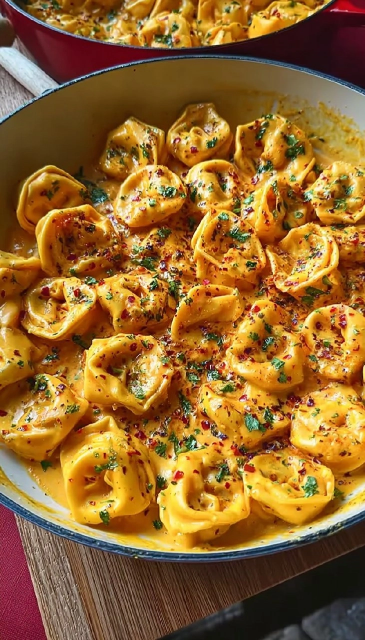 Spicy Garlic Butter Chicken Tortellini