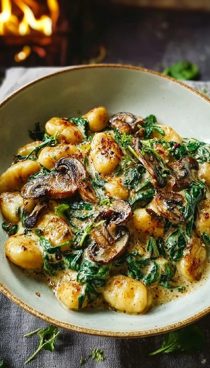 Spinach Mushroom Gnocchi 7 Spinach Mushroom Gnocchi