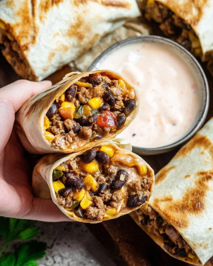Veggie-Loaded-Beef-and-Bean-Burritos-Recipe