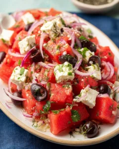 Watermelon-Salad-with-Feta-Cheese-and-Olives-Recipe