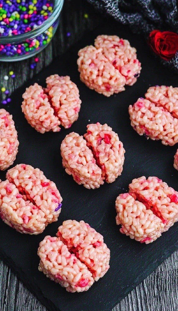 Brain Rice Krispie Treats: No Bake Halloween Zombie Fun