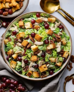 Chicken-Salad-with-Grapes-Pecans-and-Croissant-Croutons-Recipe