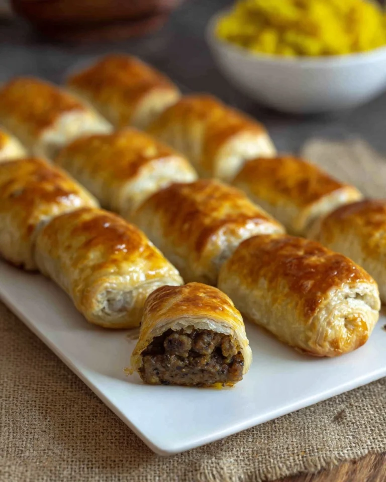 Classic-British-Mushroom-And-Onion-Sausage-Rolls-Recipe