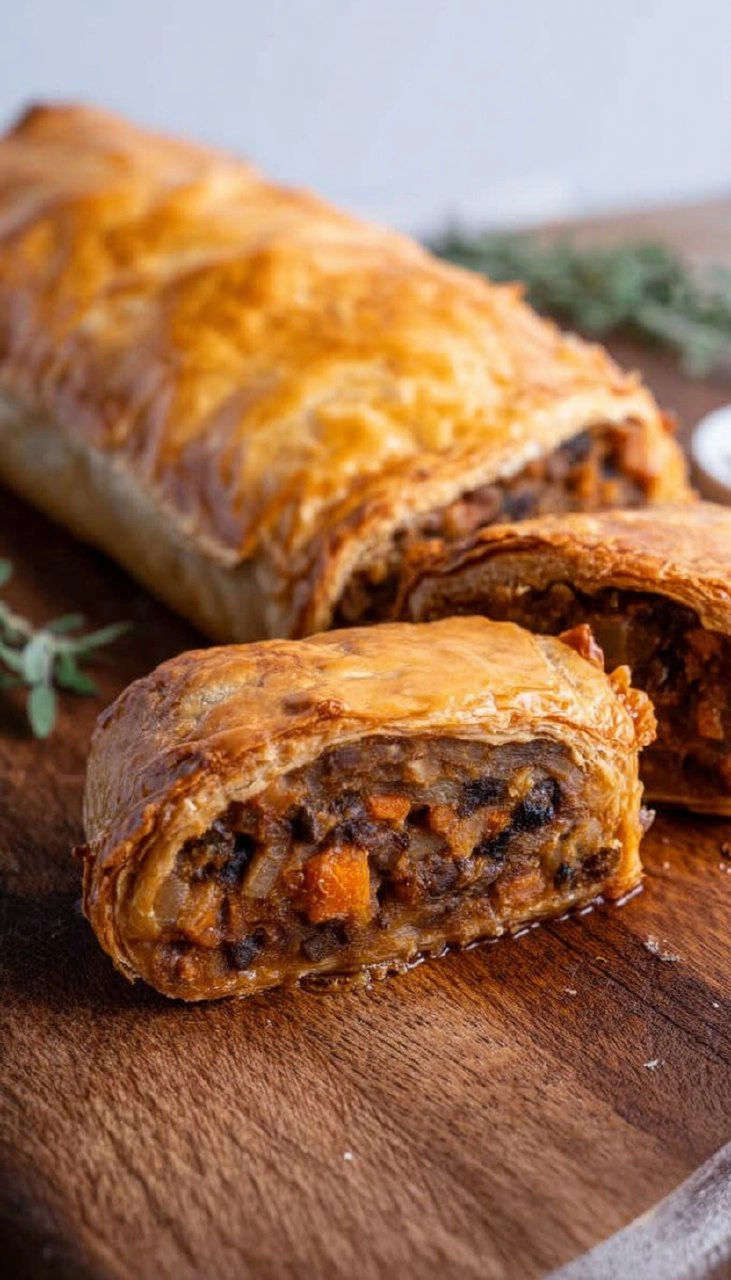 Classic British Mushroom And Onion Sausage Rolls