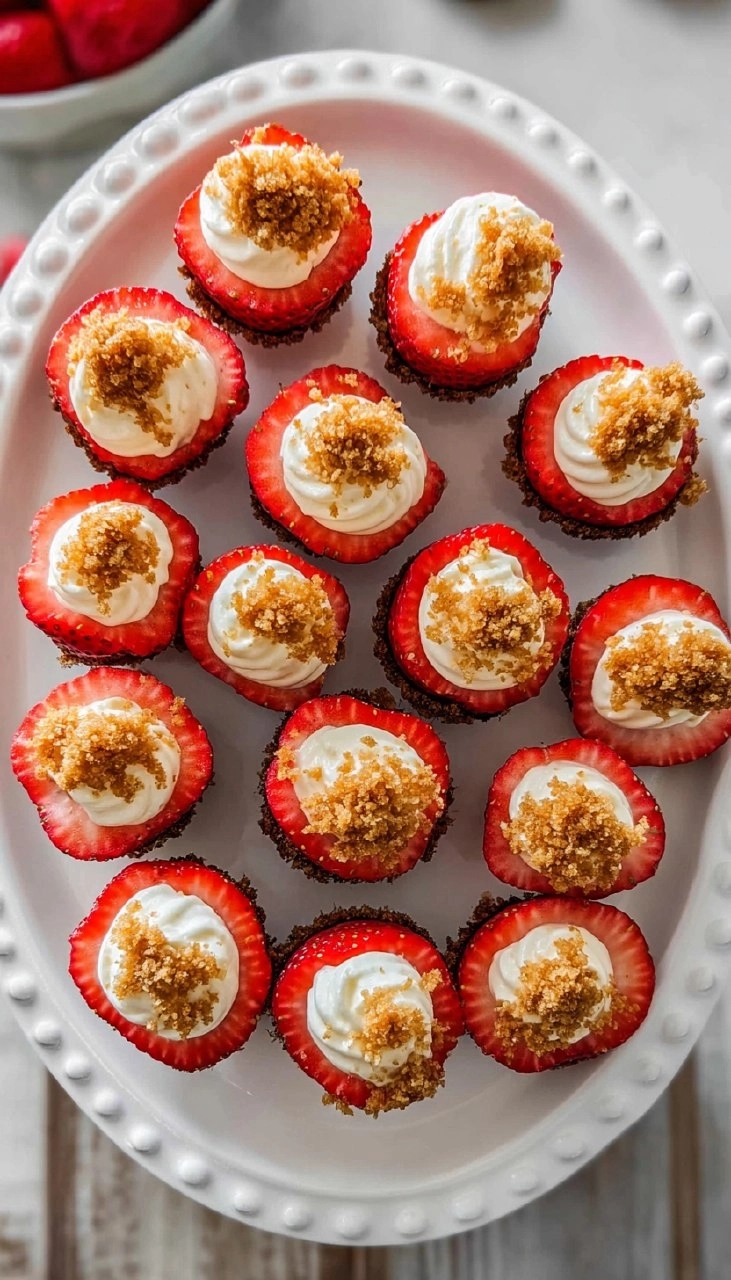 High-Protein Cheesecake Stuffed Strawberries