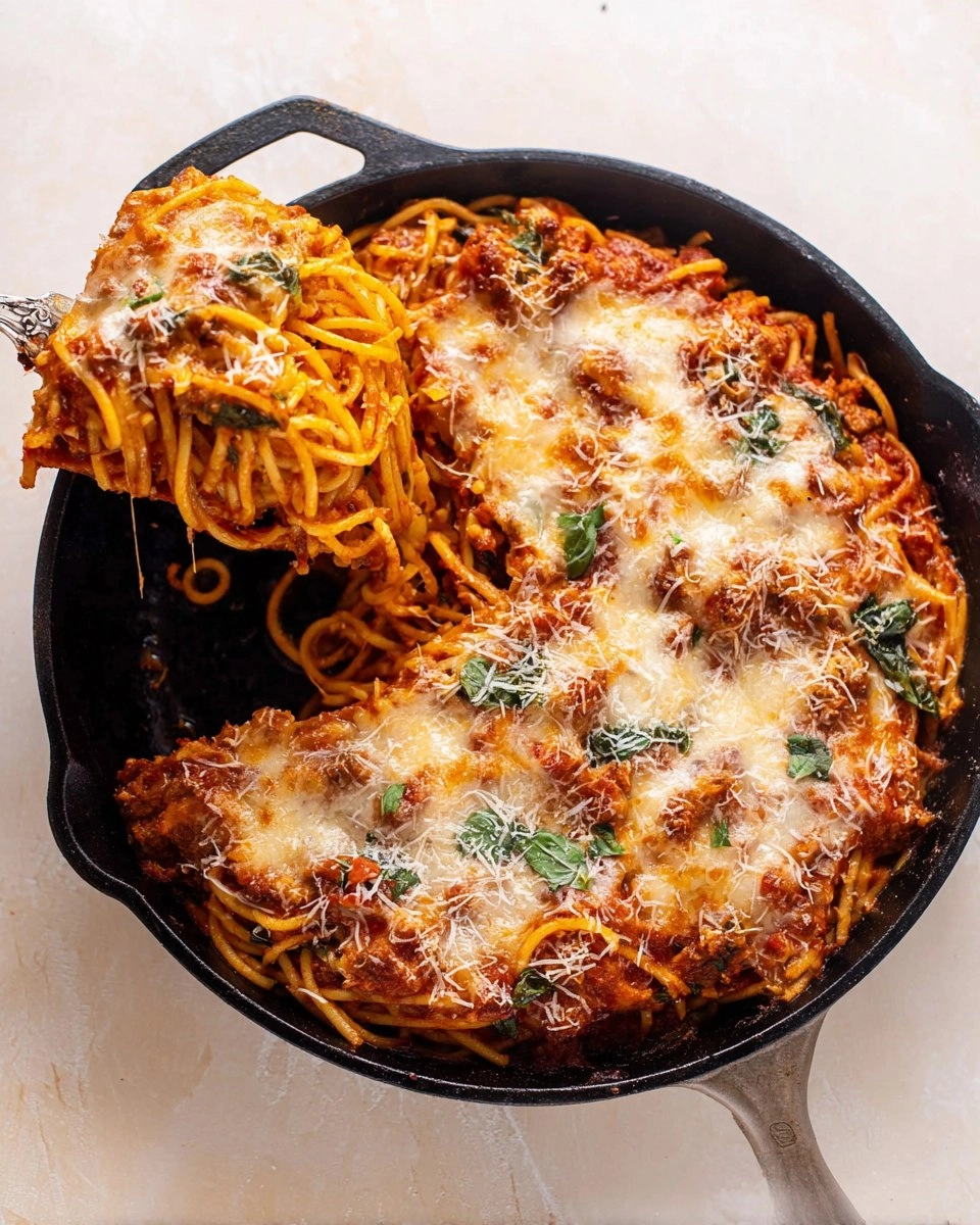 Home 2 Meaty-Skillet-Bucatini-Pie-Recipe