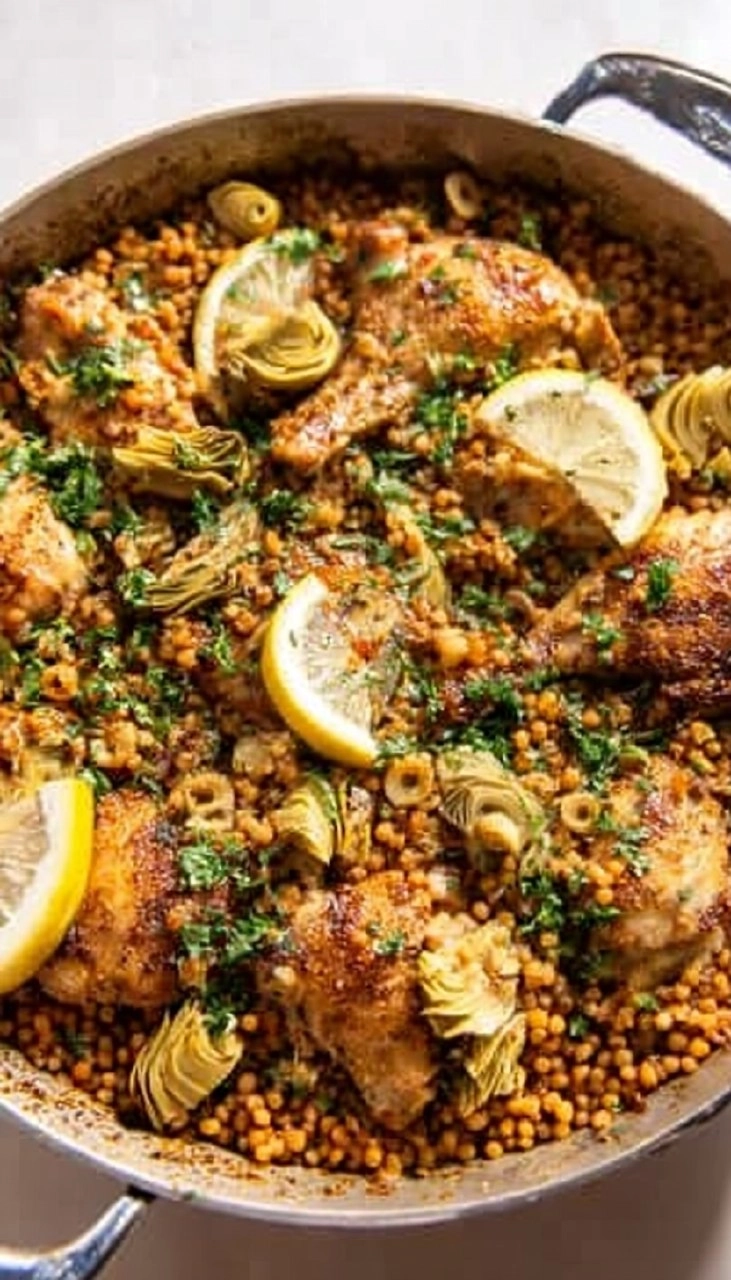 One Pan Chicken Artichoke Couscous 7 One Pan Chicken Artichoke Couscous