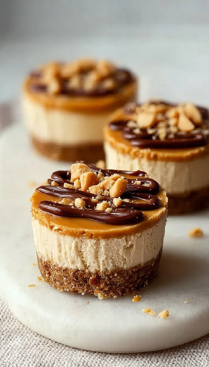 Peanut Butter Cottage Cheese Cheesecake Cups