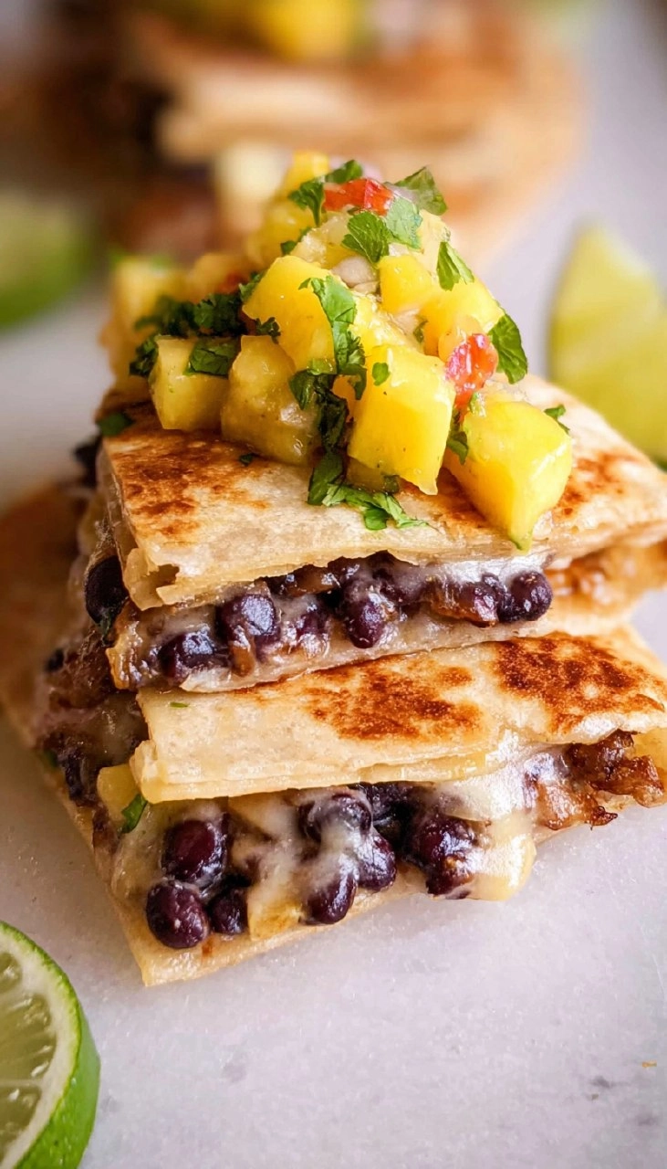 Smashed Black Bean Tacos With Mango Salsa