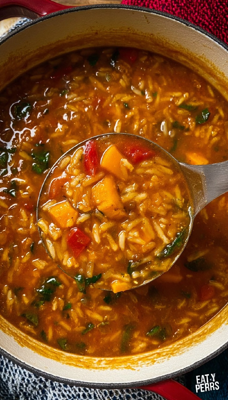 Spicy Sweet Potato, Vegetable And Rice Soup 7 Spicy Sweet Potato, Vegetable And Rice Soup